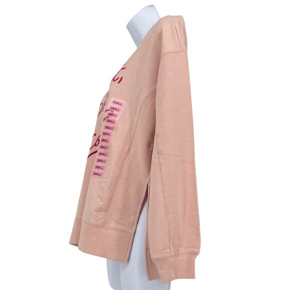 Wild Fox But Cocktails First Statement Sweatshirt in Rose Pink Size Small - Picture 4 of 6
